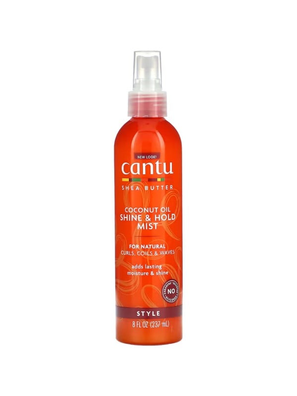 Long Lasting Hold Hairspray Shine & Hold Shea Butter Coconut Oil Cantu 237ml