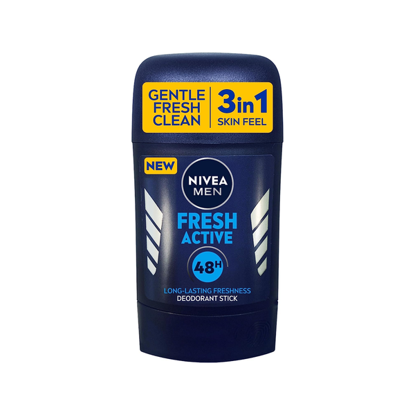 Nivea Men Fresh Active Antiperspirant Deodorant Stick, 48-Hour Protection, 50ml