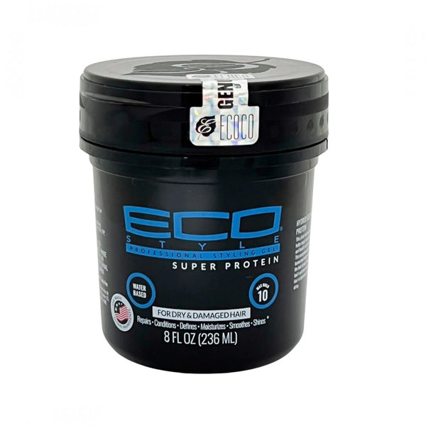 Eco Style Super Protein Black Hair Gel for Dry & Damaged Hair, 236ml