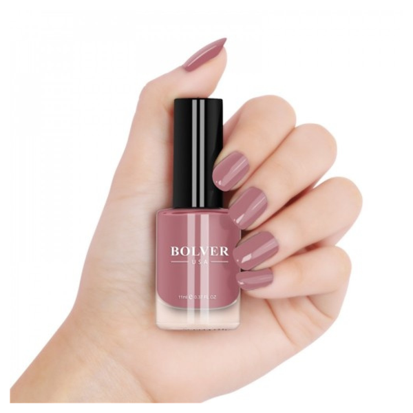 Bolver Nail Polish 620 Red Glitter Shimmer High-Gloss Finish