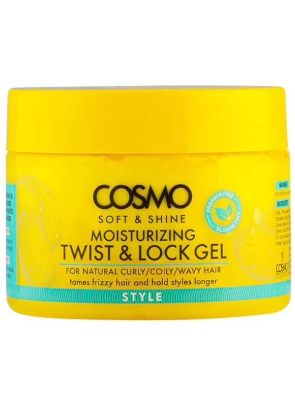 Cosmo Twist & Lock Hair Styling Gel - Shea Butter, Macadamia Oil, Defines Curls, 325g