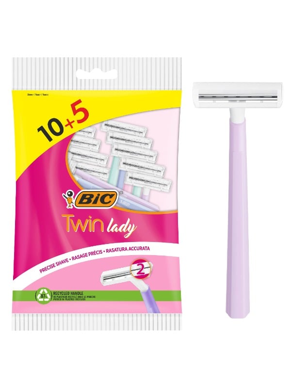 BIC Women's Disposable Razors Smooth Precise Shave 15 Pack