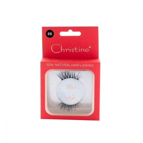 Christine Natural Hair Eyelashes 06 Reusable Round Eye Shape