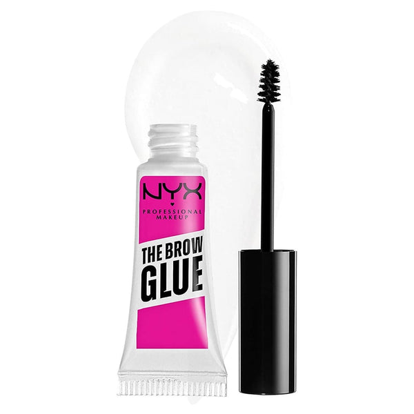 Nyx The Brow Glow Eyebrow Gel, Clear, 16-Hour Hold, Flake-Proof