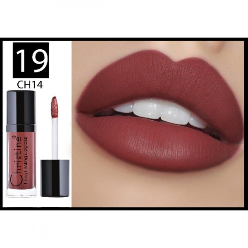 Christine Liquid Matte Lipstick No. 19 Long-Lasting Moisturizing