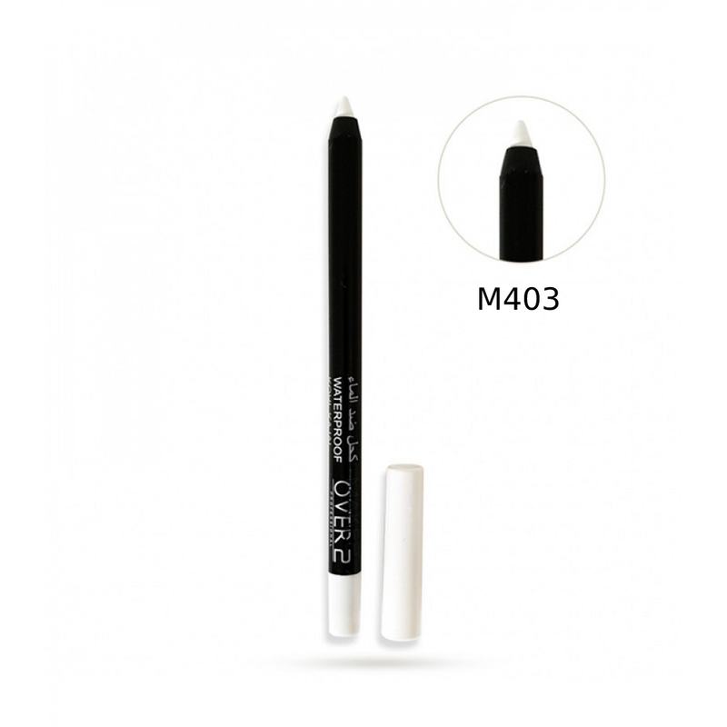 Make Over 22 Waterproof Kajal Eyeliner Pencil, Black, M403