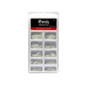 Trendy Artificial Nail Set, White, 100 Pieces, Long Length