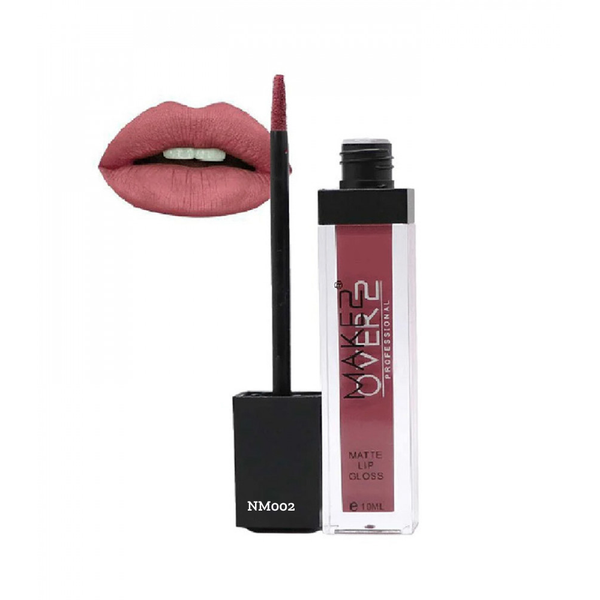 Make Over 22 Matte Lip Gloss NM002 - Fluid Texture, 8-Hour Wear
