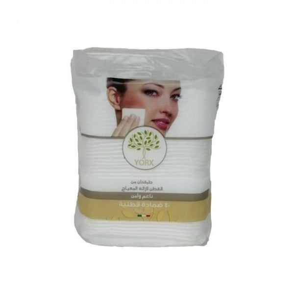 Yorex Square Cotton Makeup Remover Pads, 40 Count