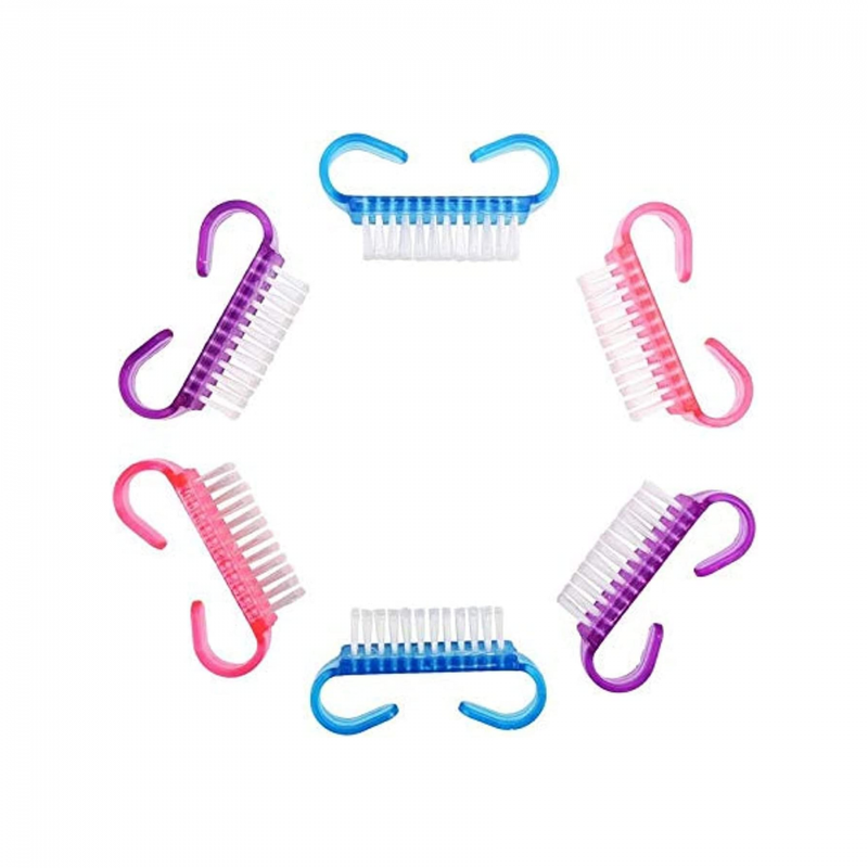 Maxdona Nail Cleaning Brush Set, Soft Bristle, Easy-Grip Handle, 6 Count