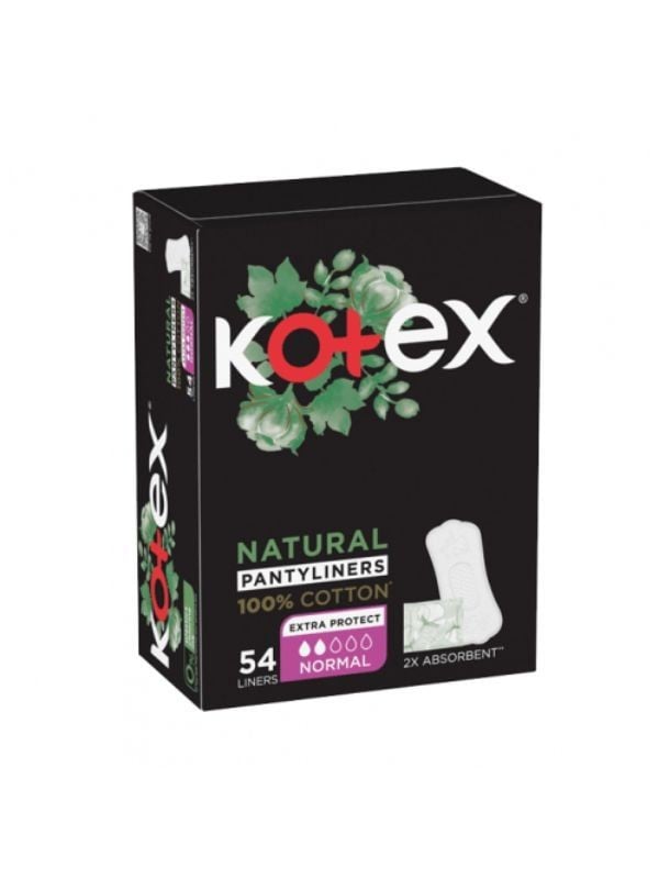 Cotton Panty Liners Natural Daily Pads Kotex 54 Count