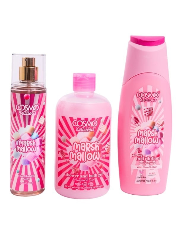 Cosmo Beauty Bundle Marshmallow Scent Body Care Set - 3 Pieces