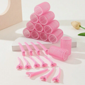 Hair Roller Clips Self-Adhesive Styling Set 24 Pieces Mixed
