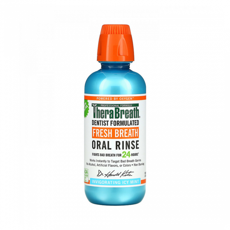 TheraBreath Fresh Breath Mouthwash, Easy Mint, 473ml