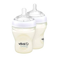 Vital Baby Nurture Glass Bottle with Breast-Like Nipple, 240ml