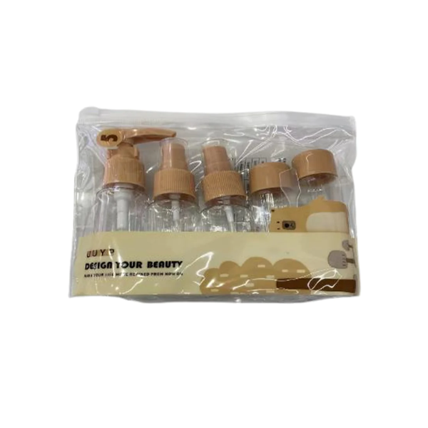Uuyp 5-Piece Empty Travel Container Set, Clear Plastic Spray Bottles