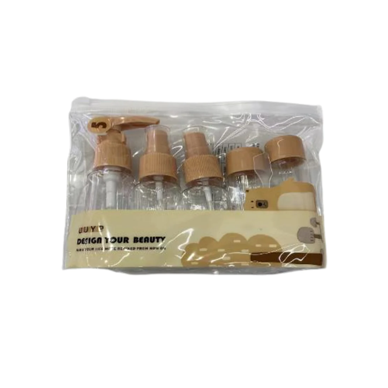 Uuyp 5-Piece Empty Travel Container Set, Clear Plastic Spray Bottles