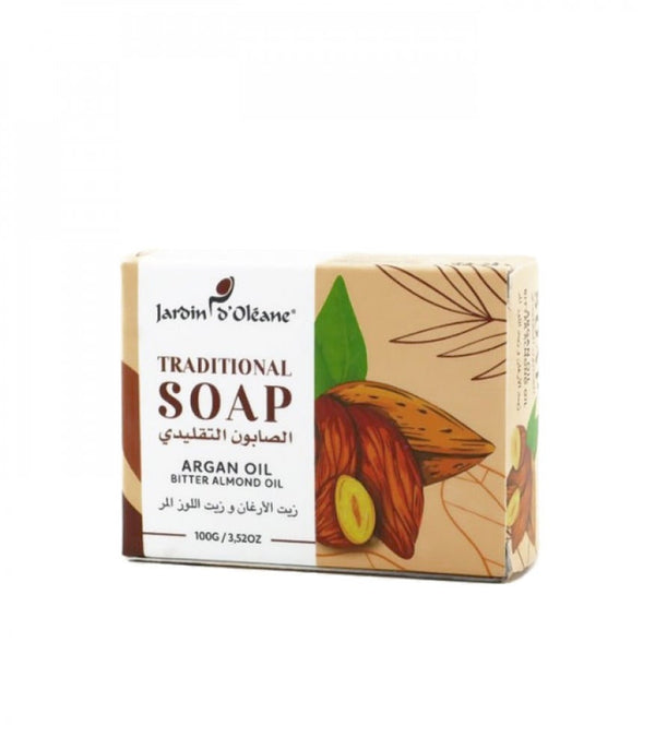 Jardin d'Olean Argan Oil Bitter Almond Oil Soap Traditional Plant-Based Cleansing 100g