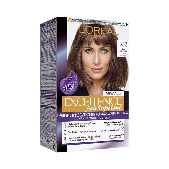 L'Oreal Paris Excellence Ash Supreme Hair Dye 7.12 Ash Pearl Blonde