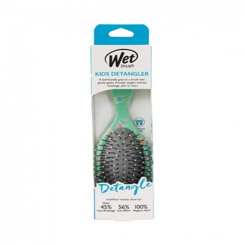 Wet Brush Kids Detangling Hair Brush, Flexible Bristles, White