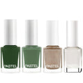 Pastel Green Beige Nail Polish Set - 4 x 13ml