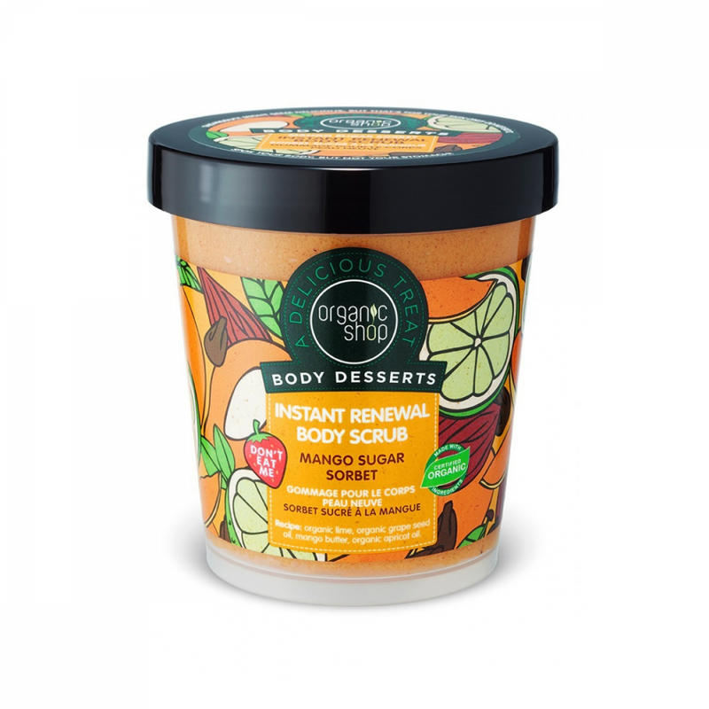 Organic Shop Mango Sugar Body Scrub - Exfoliating, 450ml