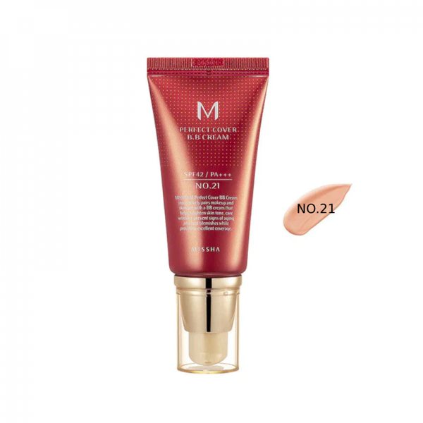 Missha Perfect BB Cream SPF 42+ in 21 Light Beige, Medium to Full Coverage