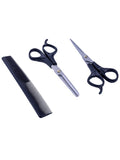 Salon System Professional Hair Scissors & Comb Set - 3 Pieces