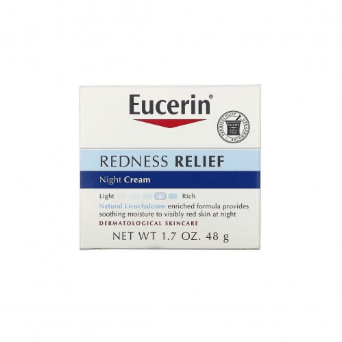 Eucerin Redness Relief Night Cream with Licorice Root Extract, 48g