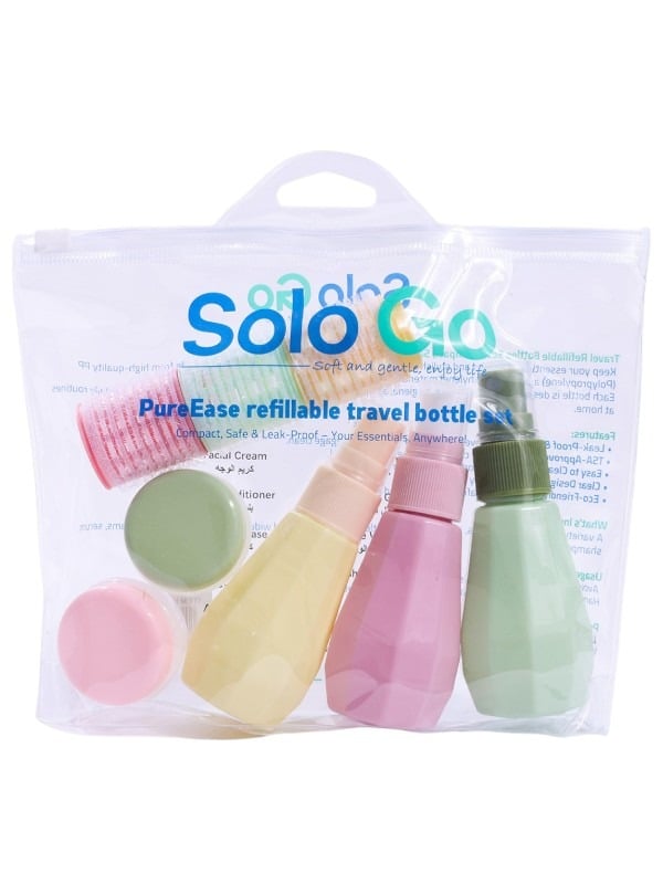 Solo Go Travel Bottle Set with Hair Rollers 6 PCS