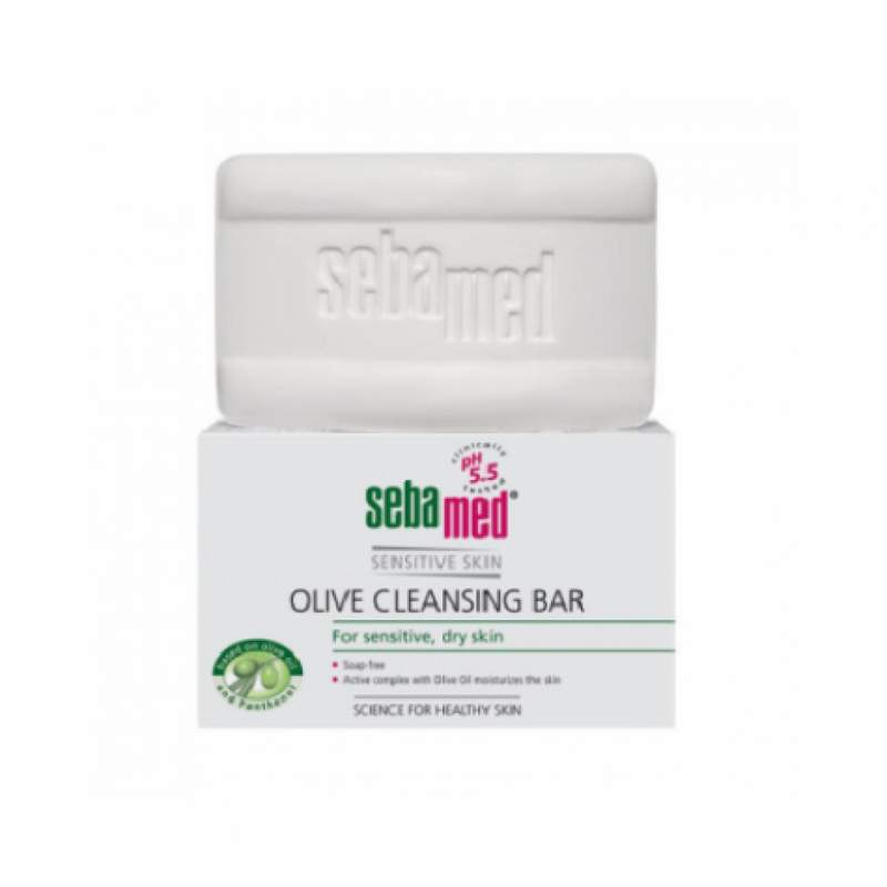 Sebamed Olive Cleansing Soap, pH 5.5, Olive Oil, Silk Protein, 150g