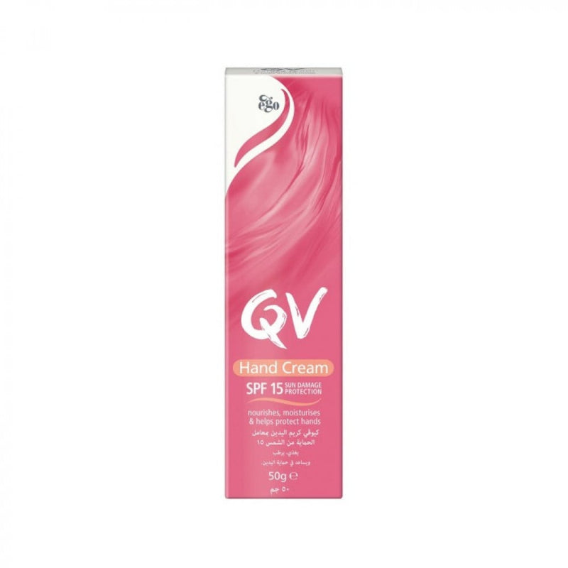 QV Hand Cream with SPF 15+ for Moisturizing and Protection, 50g