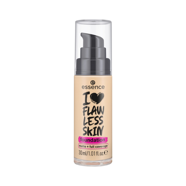 Essence I Love Flawless Skin Foundation, SPF 20, Matte Finish, 30 Dark Porcelain, 30ml