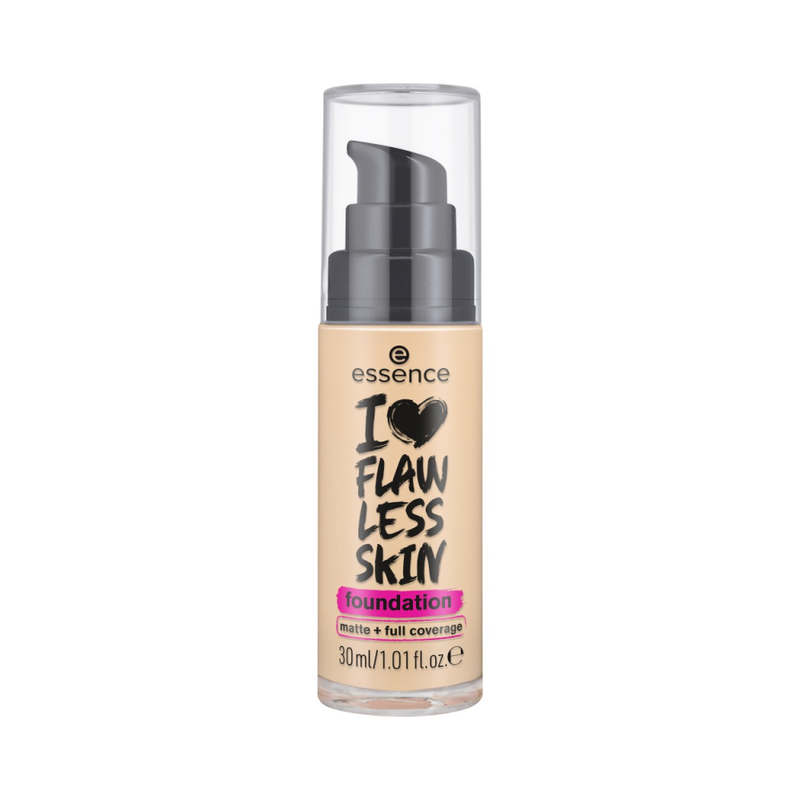 Essence I Love Flawless Skin Foundation, SPF 20, Matte Finish, 30 Dark Porcelain, 30ml