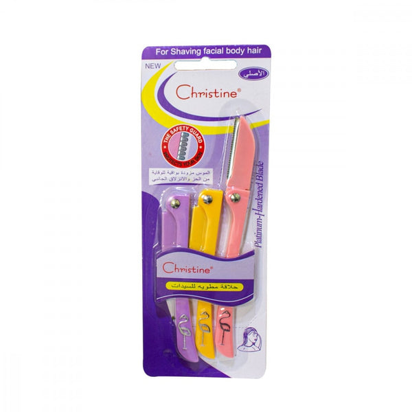 Christine Foldable Face and Body Razors 3 Pack