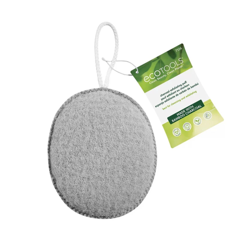 Ecotools Charcoal Exfoliating Puff, Bamboo Charcoal Infused, Body Scrub