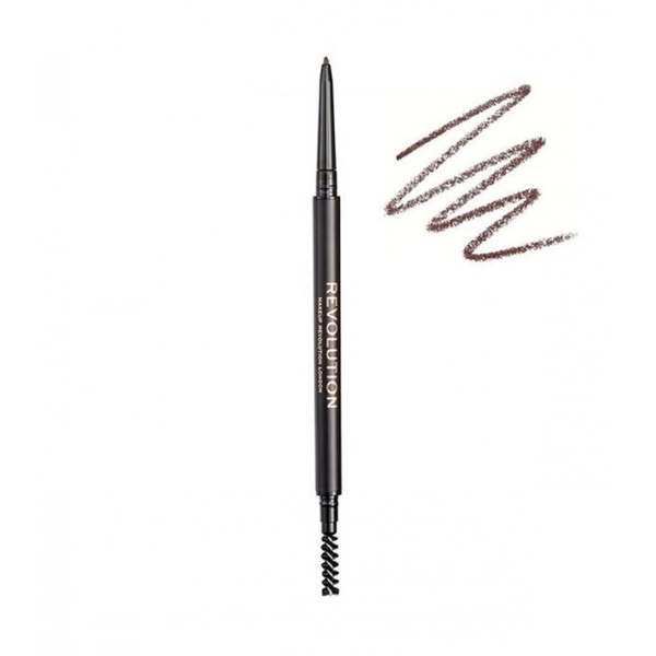 Revolution Precision Brow Definer Pencil Medium Brown Smudge-Proof