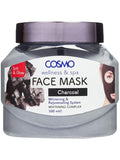 Cosmo Charcoal Facial Mask, 500 ml - Detoxifies and Purifies