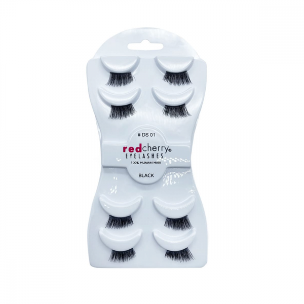 Red Cherry Eyelashes DS 01, 100% Human Hair, Reusable Kit