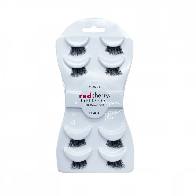 Red Cherry Eyelashes DS 01, 100% Human Hair, Reusable Kit