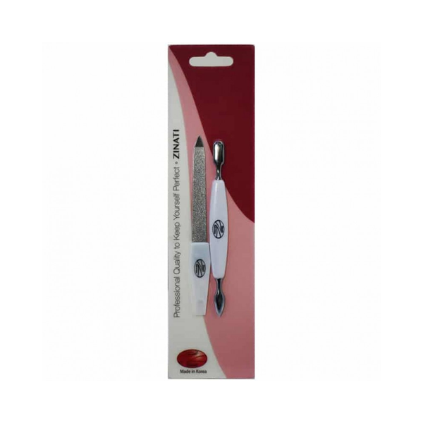 Zinati Dual-Sided Nail File and Cuticle Remover Tool