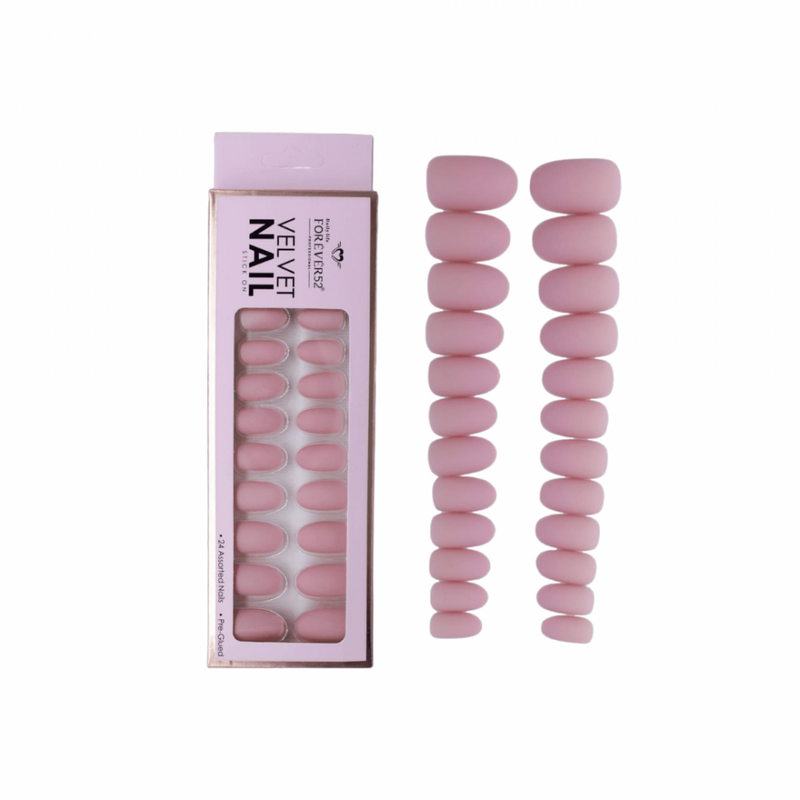 Best Artificial Nails Velvet Matte Effect Self-Adhesive Forever 52 24-Pack