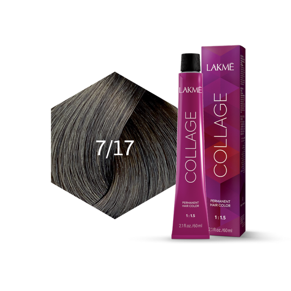 Blonde Hair Dye Permanent Medium Ash Lakme 7/17 100ml