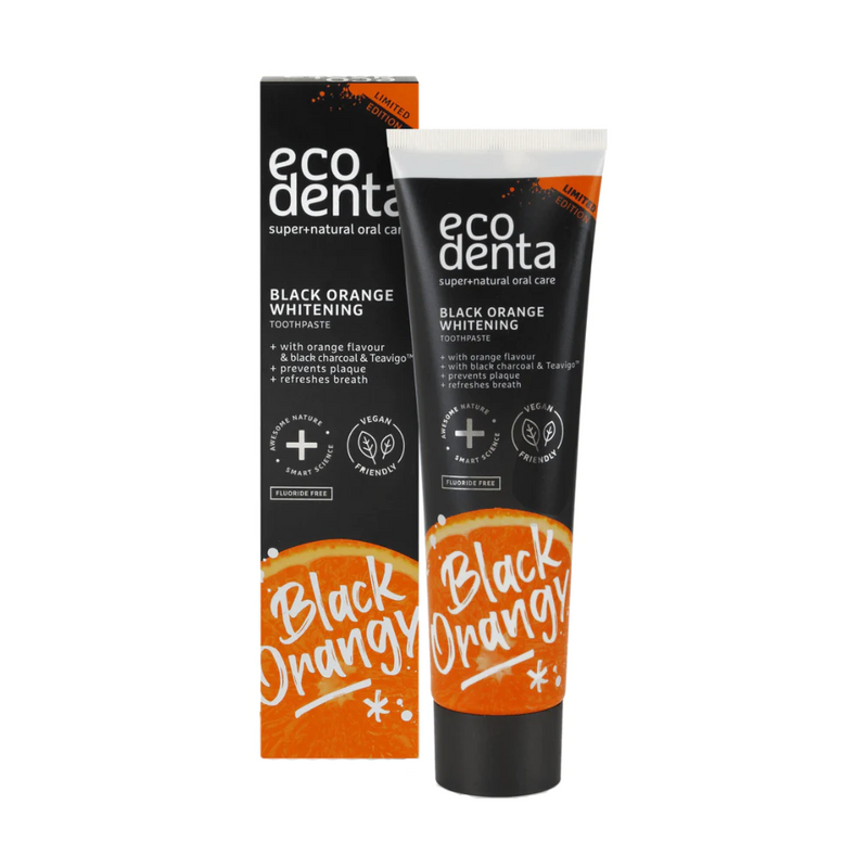 Whitening Toothpaste Charcoal Orange Extract Natural Ecodenta 100ml