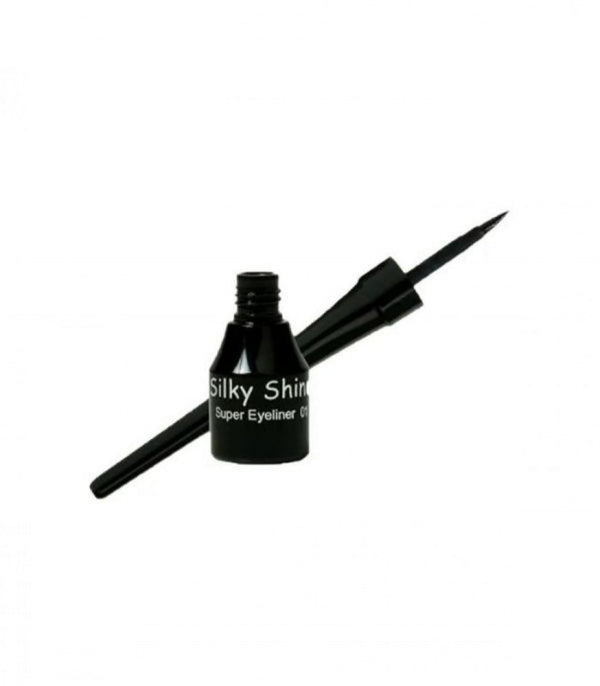 Silky Shine Liquid Eyeliner, 01 Black, Smear-Proof, Sensitive Eyes