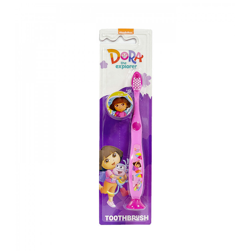 Nickelodeon Dora Kids Toothbrush with Pink Protective Cover