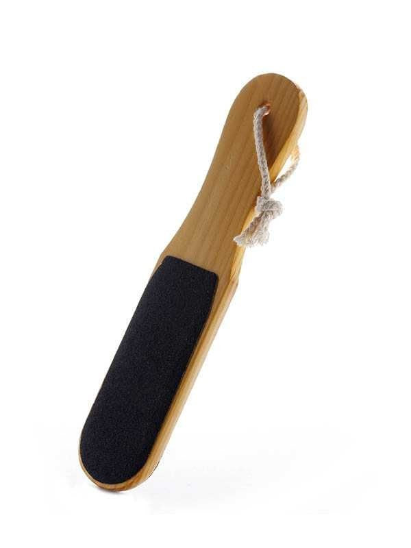 Salon System 2-Sided Wooden Foot File - Pedicure Tool for Rough Skin