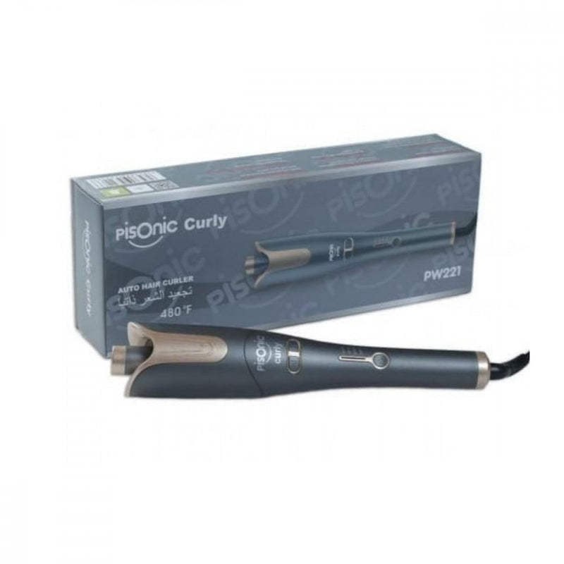 Bisonic PW221 Self-Curling Iron, 480°F, 35W, LED Display