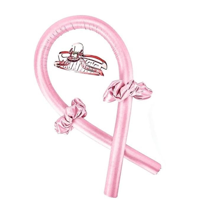 Heatless Hair Curler Roller Sponge Curling Tool with Bands 1pc