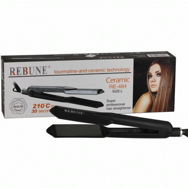 Rebune Ribbon RE484 Wide Ceramic Hair Straightener, 220C